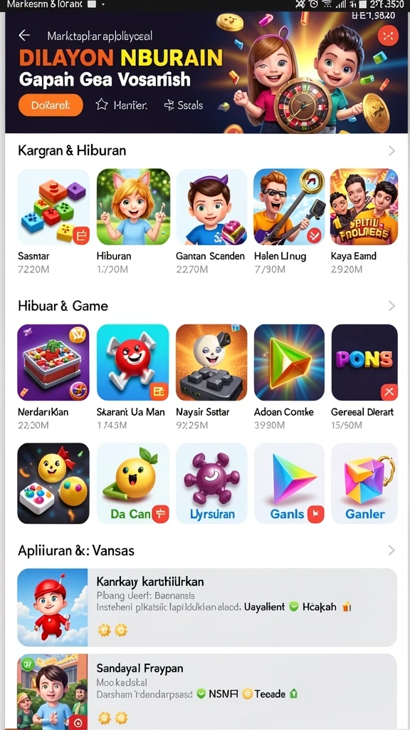 Skrinsut memperlihatkan antarmuka permainan yang user-friendly.