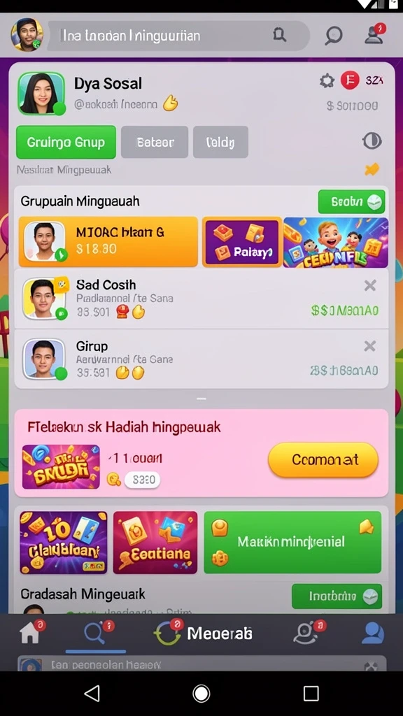 Fitur manajemen tim yang menyenangkan dan interaktif.