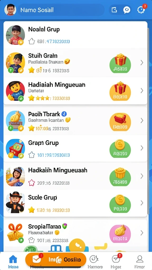 Berbagai pilihan permainan menarik dan menantang.