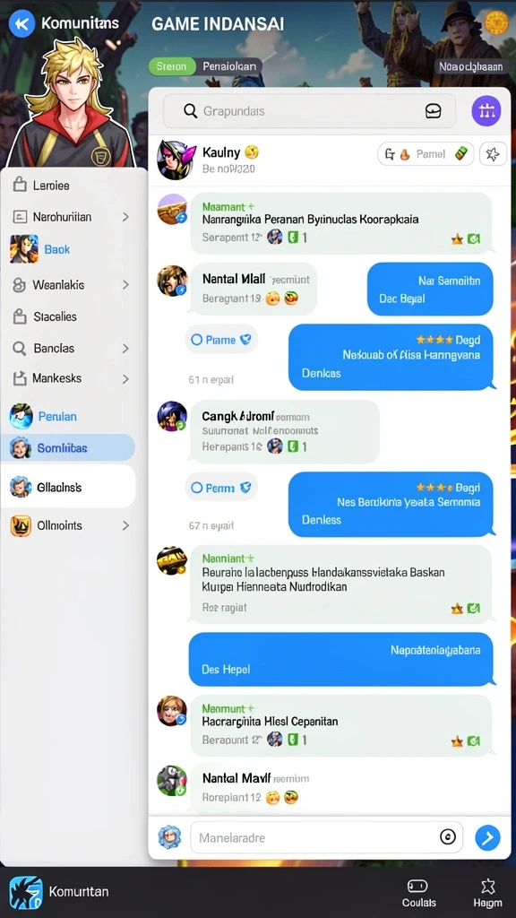 Berbagai karakter menarik untuk dipilih.