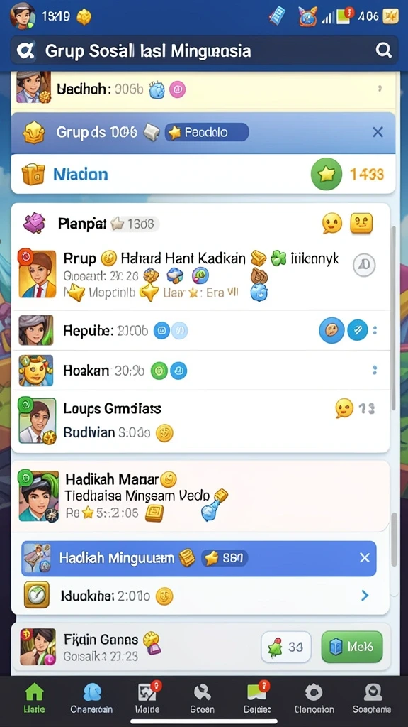 Screenshot menunjukkan karakter lucu di dalam game.