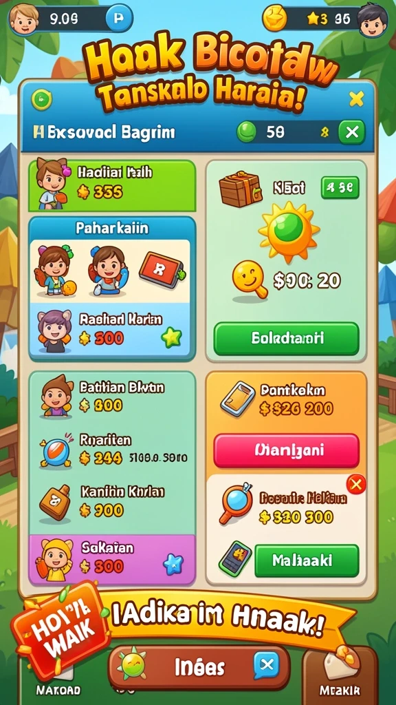 Gambar aksi karakter dalam pertempuran epik.