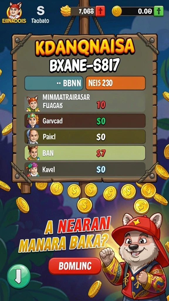 Leaderboard menampilkan pemain terbaik.