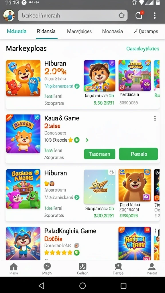 Tampilan awal permainan yang menawan.