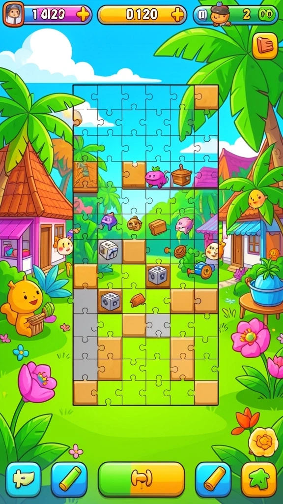 Screenshot yang menunjukkan petualangan seru di level baru.