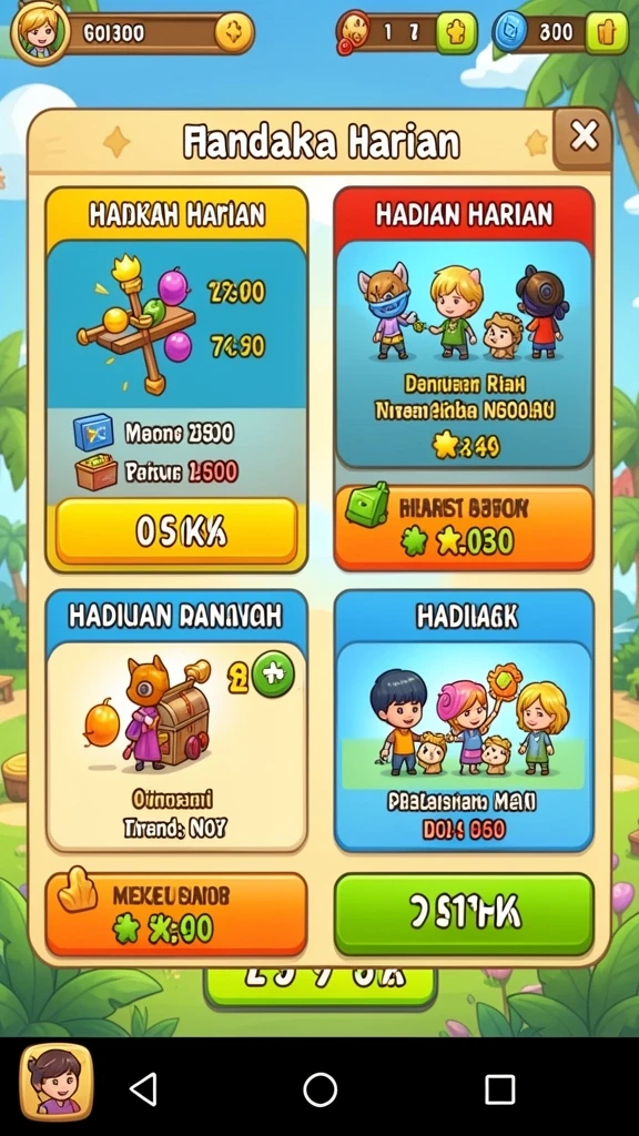 Tampilan awal yang menarik dan penuh warna.