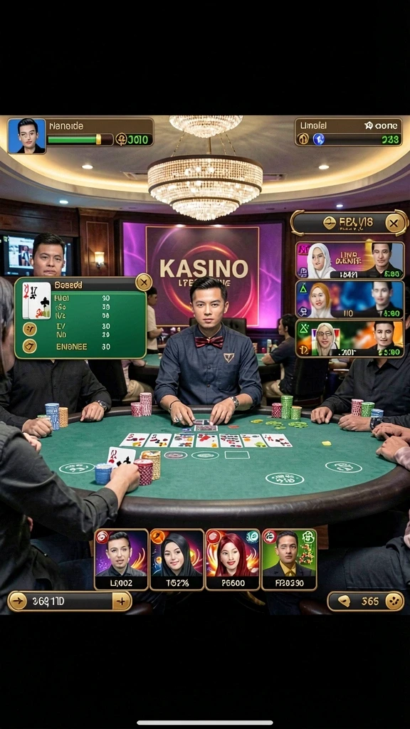 Tampilan permainan kartu yang menawan.