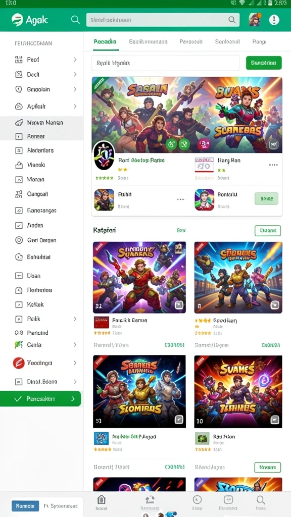 Karakter unik dalam pertarungan melawan monster.