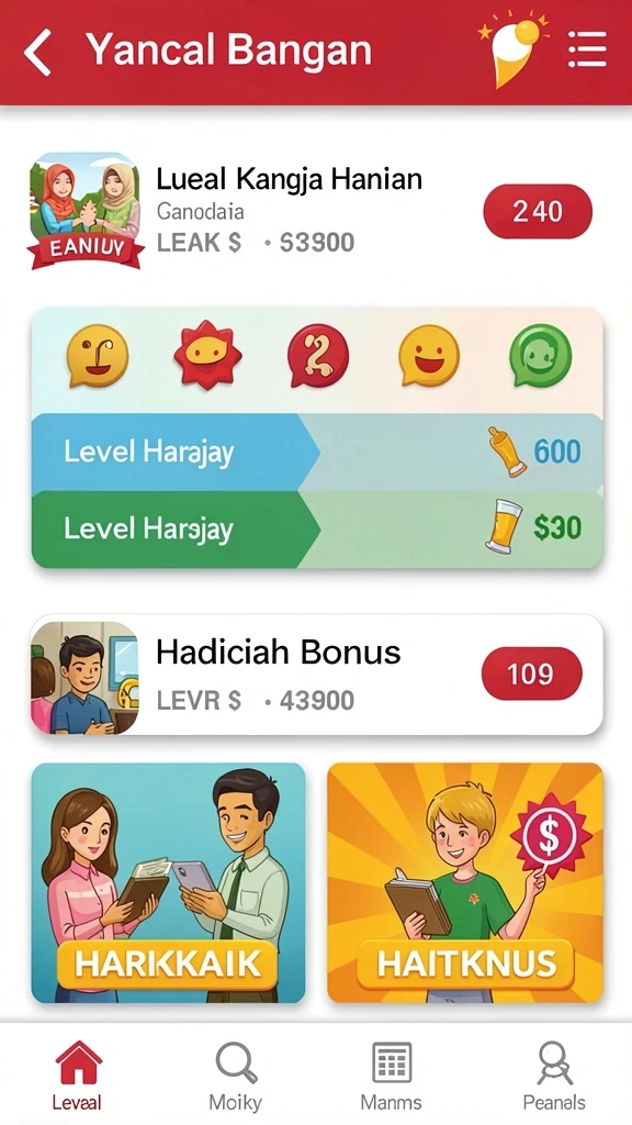 Tampilan awal game yang menarik dan intuitif.