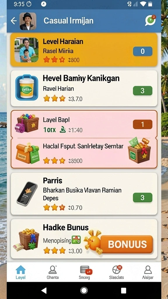 Karakter yang unik dan dapat diupgrade sesuai keinginan.