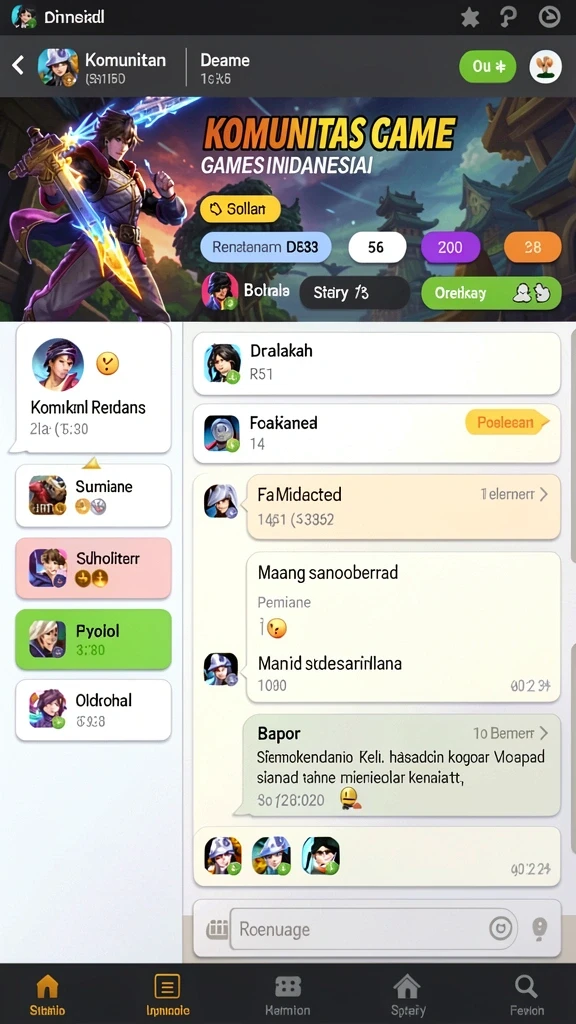 Momen seru saat bermain dengan teman-teman.